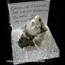 Mineral Specimen: Calcite, two generations, clear on brown from Clark Co., Missouri, Ex. Norm Woods