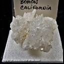 Mineral Specimen: Colemanite from Boron, Kramer District, Kern Co., California, Ex. Norm Woods Mineral Specimen: Colemanite from Boron, Kramer District, Kern Co., California, Ex. Norm Woods