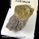 Mineral Specimen: Fluorite (gemmy), Calcite from May Quarry, Fort Wayne, Allen Co., Indiana, Ex. Norm Woods Mineral Specimen: Fluorite (gemmy), Calcite from May Quarry, Fort Wayne, Allen Co., Indiana, Ex. Norm Woods