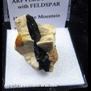 Mineral Specimen: Arfvedsonite, Microcline, Albite from Hurricane Mountain, North Conway, Carroll Co., New Hampshire, Ex. Norm Woods Mineral Specimen: Arfvedsonite, Microcline, Albite from Hurricane Mountain, North Conway, Carroll Co., New Hampshire, Ex. Norm Woods
