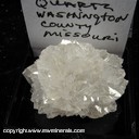 Mineral Specimen: Quartz from Washington Co., Missouri, Ex. Norm Woods