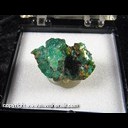 Mineral Specimen: Dioptase on Quartz from Tsumeb, Namibia, Ex. Norm Woods Mineral Specimen: Dioptase on Quartz from Tsumeb, Namibia, Ex. Norm Woods
