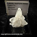 Mineral Specimen: Calcite with multiple twins from Clark Co., Missouri, Ex. Norm Woods