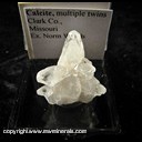 Mineral Specimen: Calcite with multiple twins from Clark Co., Missouri, Ex. Norm Woods Mineral Specimen: Calcite with multiple twins from Clark Co., Missouri, Ex. Norm Woods