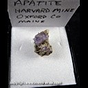 Mineral Specimen: Fluorapatite from Harvard Quarries, Greenwood, Oxford Co., Maine, Ex. Norm Woods Mineral Specimen: Fluorapatite from Harvard Quarries, Greenwood, Oxford Co., Maine, Ex. Norm Woods