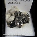 Mineral Specimen: Arsenopyrite, Calcite from Zacatecas, Mexico, Ex. Norm Woods Mineral Specimen: Arsenopyrite, Calcite from Zacatecas, Mexico, Ex. Norm Woods