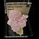 Mineral Specimen: Rose Quartz Crystals on Albite from Minas Gerais, Brazil, Ex. Norm Woods Mineral Specimen: Rose Quartz Crystals on Albite from Minas Gerais, Brazil, Ex. Norm Woods