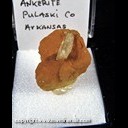 Mineral Specimen: Ankerite, Double Terminated Solution Quartz from Jeffrey Quarry, Jeffrey, Pulaski Co., Arkansas, Ex. Norm Woods Mineral Specimen: Ankerite, Double Terminated Solution Quartz from Jeffrey Quarry, Jeffrey, Pulaski Co., Arkansas, Ex. Norm Woods