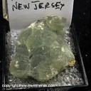 Mineral Specimen: Prehnite from Paterson, Pasaic Co., New Jersey, Ex. Norm Woods