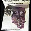 Mineral Specimen: Fluorite, Sphalerite from Denton Mine, Cave-In-Rock, Hardin Co., Illinois, Ex. Norm Woods