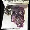 Mineral Specimen: Fluorite, Sphalerite from Denton Mine, Cave-In-Rock, Hardin Co., Illinois, Ex. Norm Woods Mineral Specimen: Fluorite, Sphalerite from Denton Mine, Cave-In-Rock, Hardin Co., Illinois, Ex. Norm Woods