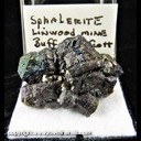 Mineral Specimen: Sphalerite, Iridescent from Linwood Mine, Buffalo, Scott Co., Iowa, Ex. Norm Woods, 2003