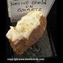 Mineral Specimen: Gold on Quartz from California Ex. Norm Woods Mineral Specimen: Gold on Quartz from California Ex. Norm Woods