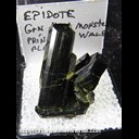 Mineral Specimen: Epidote (termination of main crystal chipped) from Green Monster Mountain, Prince of Wales Island, Ketchikan Dist., Alaska, Ex. Norm Woods
