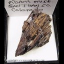 Mineral Specimen: Hubnerite from Adams Mine, Cement Creek, Eureka Mining Dist., San Juan Co., Colorado, Ex. Norm Woods Mineral Specimen: Hubnerite from Adams Mine, Cement Creek, Eureka Mining Dist., San Juan Co., Colorado, Ex. Norm Woods