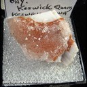 Mineral Specimen: Quartz, Druze over Red Chalcedony from Keswick Quarry, Keswick, Keokuk Co., Iowa, Ex. Norm Woods Mineral Specimen: Quartz, Druze over Red Chalcedony from Keswick Quarry, Keswick, Keokuk Co., Iowa, Ex. Norm Woods