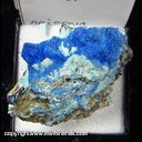 Mineral Specimen: Cyanoytchite from Maid of Sunshine Mine, Turquoise mining dist., Cochise Co., Arizona, Ex. Norm Woods Mineral Specimen: Cyanoytchite from Maid of Sunshine Mine, Turquoise mining dist., Cochise Co., Arizona, Ex. Norm Woods