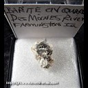 Mineral Specimen: Barite and minor Dolomite on Quartz from Des Moines River at Farmington, Van Buren Co., Iowa, Ex. Norm Woods