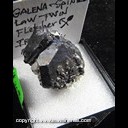 Mineral Specimen: Galena, spinel law twin from Fletcher Mine, West Fork, Reynolds Co., Missouri, Ex. Norm Woods Mineral Specimen: Galena, spinel law twin from Fletcher Mine, West Fork, Reynolds Co., Missouri, Ex. Norm Woods