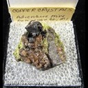 Mineral Specimen: Copper and Adularia Crystals, Epidote from Adeventure Mine, Ontonagon Co., Michigan, Ex. Norm Woods Mineral Specimen: Copper and Adularia Crystals, Epidote from Adeventure Mine, Ontonagon Co., Michigan, Ex. Norm Woods