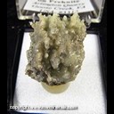 Mineral Specimen: Laumontite and Hydroxyapophyllite-(K) on Prehnite from Old Goose Creek Quarry (Arlington Stone Company Quarry), Leesburg, Loudoun Co., Virginia, Ex. Norm Woods