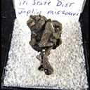 Mineral Specimen: Marcasite, Chalcopyrite, Sphalerite, Pyrite, Druze Quartz from Tri-State District, Joplin, Missouri, Ex. Norm Woods