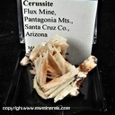Mineral Specimen: Cerussite variety: Jackstraw (rare color) from Flux Mine, Pantagonia Mts., Santa Cruz Co., Arizona Mineral Specimen: Cerussite variety: Jackstraw (rare color) from Flux Mine, Pantagonia Mts., Santa Cruz Co., Arizona