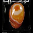 Mineral Specimen: Agate, variety: Lake Superior from Agate Beach, Misery Bay, Houghton Co., Michigan, Collected by Don Langham, pre 1975 Mineral Specimen: Agate, variety: Lake Superior from Agate Beach, Misery Bay, Houghton Co., Michigan, Collected by Don Langham, pre 1975