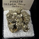 Mineral Specimen: Pyrite from Gilpin Co., Colorado Ex. A. Neely, 1960s