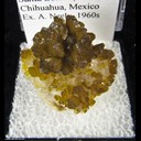 Mineral Specimen: Mimetite, Calcite from Santa Eulalia, Chihuahua, Mexico, Ex. A. Neely, 1960s Mineral Specimen: Mimetite, Calcite from Santa Eulalia, Chihuahua, Mexico, Ex. A. Neely, 1960s