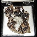 Mineral Specimen: Barite on Sphalerite from Denton Mine, Cave-In-Rock, Hardin Co., Illinois, Ex. Norm Woods Mineral Specimen: Barite on Sphalerite from Denton Mine, Cave-In-Rock, Hardin Co., Illinois, Ex. Norm Woods