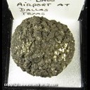 Mineral Specimen: Pyrite from Dallas-Fort Worth Airport (DFW Airport), Dallas Co., Texas , Ex. Norm Woods Mineral Specimen: Pyrite from Dallas-Fort Worth Airport (DFW Airport), Dallas Co., Texas , Ex. Norm Woods