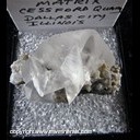 Mineral Specimen: Calcite, twinned crystals from Cessford Quarry, Dallas City, Hancock Co., Illinois, Ex. Norm Woods