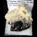 Mineral Specimen: Sphalerite, Dolomite, Calcite, Quartz, Pyrite from Chihuahua, Mexico