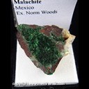 Mineral Specimen: Malachite from Mexico, Ex. Norm Woods