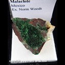 Mineral Specimen: Malachite from Mexico, Ex. Norm Woods Mineral Specimen: Malachite from Mexico, Ex. Norm Woods