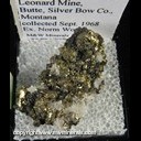 Mineral Specimen: Pyrite on Quartz from Leonard Mine, Butte, Silver Bow Co., Montana, Ex. Norm Woods