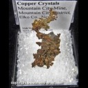 Mineral Specimen: Copper Crystals from Mountain City Mine, Mountain City District, Elko Co., Nevada