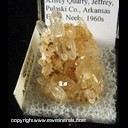 Mineral Specimen: Quartz from Arkansas, Ex. A. Neely, 1960s