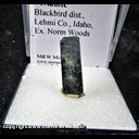 Mineral Specimen: Vivianite from Blackbird dist., Lehmi Co., Idaho, Ex. Norm Woods Mineral Specimen: Vivianite from Blackbird dist., Lehmi Co., Idaho, Ex. Norm Woods