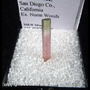 Mineral Specimen: Tourmaline, gemmy, not terminated from Mesa Grande, San Diego Co., California, Ex. Norm Woods