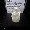 Mineral Specimen: Calcite, Twinned from Highway 61 roadcut, Lewis Co., Missouri, Coll. Norm Woods, 6/2004 Mineral Specimen: Calcite, Twinned from Highway 61 roadcut, Lewis Co., Missouri, Coll. Norm Woods, 6/2004