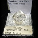 Mineral Specimen: Herkimer Diamond from Herkimer, New York, Ex. Norm Woods Mineral Specimen: Herkimer Diamond from Herkimer, New York, Ex. Norm Woods