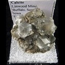 Mineral Specimen: Calcite from Linwood Mine, Buffalo, Scott Co., Iowa, Ex. Norm Woods Mineral Specimen: Calcite from Linwood Mine, Buffalo, Scott Co., Iowa, Ex. Norm Woods