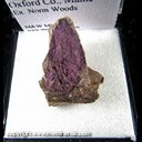 Mineral Specimen: Purpurite from Mt. Abrams, Greenwood, Oxford Co., Maine, Ex. Norm Woods Mineral Specimen: Purpurite from Mt. Abrams, Greenwood, Oxford Co., Maine, Ex. Norm Woods