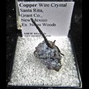 Mineral Specimen: Copper Wire Crystals from Santa Rita, Grant Co., New Mexico, Ex. Norm Woods Mineral Specimen: Copper Wire Crystals from Santa Rita, Grant Co., New Mexico, Ex. Norm Woods