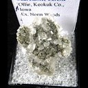 Mineral Specimen: Marcasite, Calcite from Kaser Quarry, Ollie, Keokuk Co., Iowa, Ex. Norm Woods Mineral Specimen: Marcasite, Calcite from Kaser Quarry, Ollie, Keokuk Co., Iowa, Ex. Norm Woods