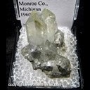 Mineral Specimen: Celestine from Maybee, Monroe Co., Michigan, 1960s Mineral Specimen: Celestine from Maybee, Monroe Co., Michigan, 1960s