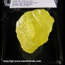 Mineral Specimen: Sulfur from Maybee, Monroe Co., Michigan, 1960s Mineral Specimen: Sulfur from Maybee, Monroe Co., Michigan, 1960s