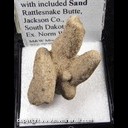 Mineral Specimen: Calcite with Included Sand from Rattlesnake Butte, Jackson Co., South Dakota, Ex. Norm Woods Mineral Specimen: Calcite with Included Sand from Rattlesnake Butte, Jackson Co., South Dakota, Ex. Norm Woods